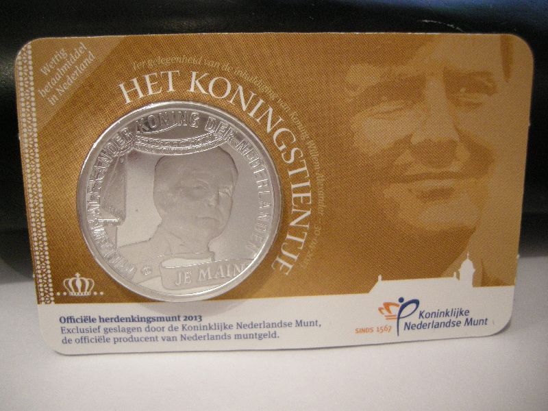 (afbeelding voor) Coincard 10 euro Kroningstientje verzilverd